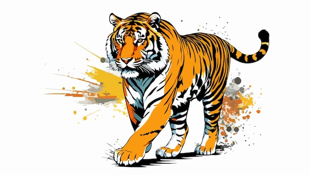 Vector vectorillustratie van de tijger