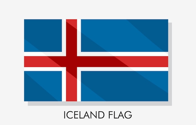 vectorillustratie van de vlag van ijsland en Vector kunst illustratie sjabloon banner ontwerp nationale feestdag