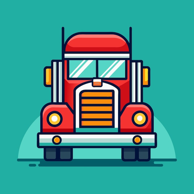 Vector vectorillustratie van de vrachtwagen