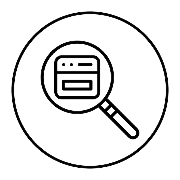Vectorillustratie van de zoekwebsite