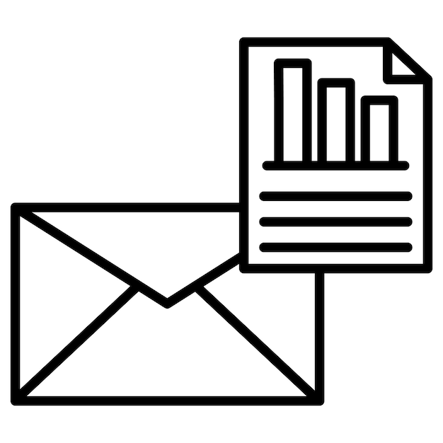 Vectorillustratie van e-mailstatistieken