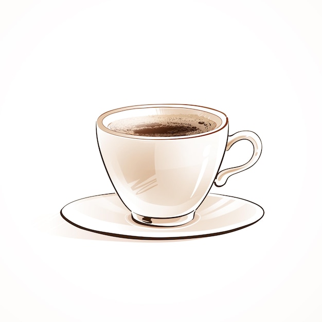 Vector vectorillustratie van een americano koffiekop.