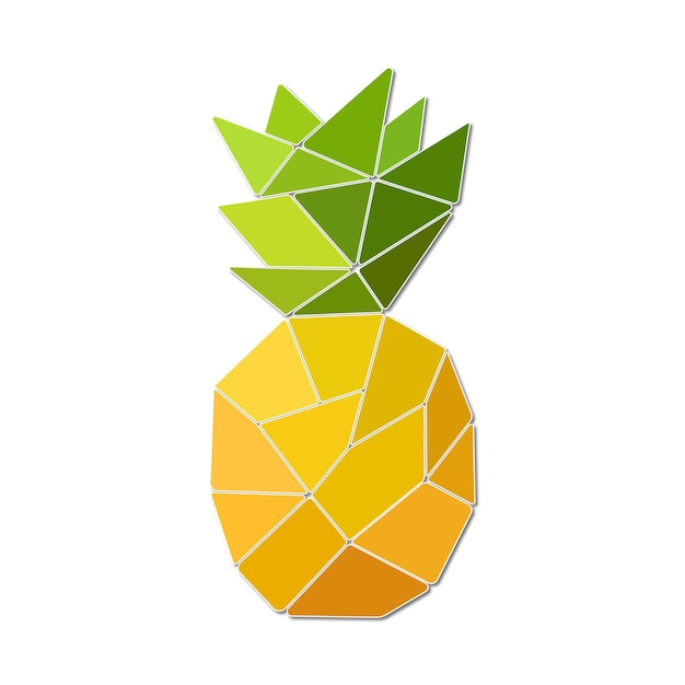 Vectorillustratie van een ananas in een abstracte stijl