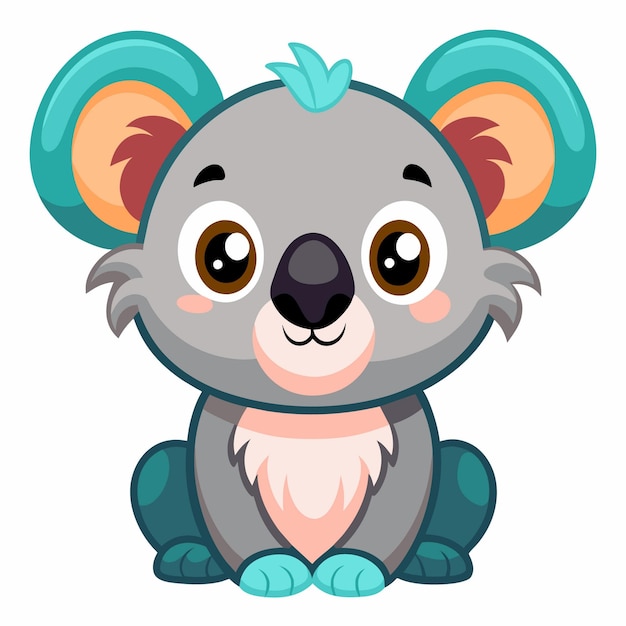 Vectorillustratie van een baby koala cartoon