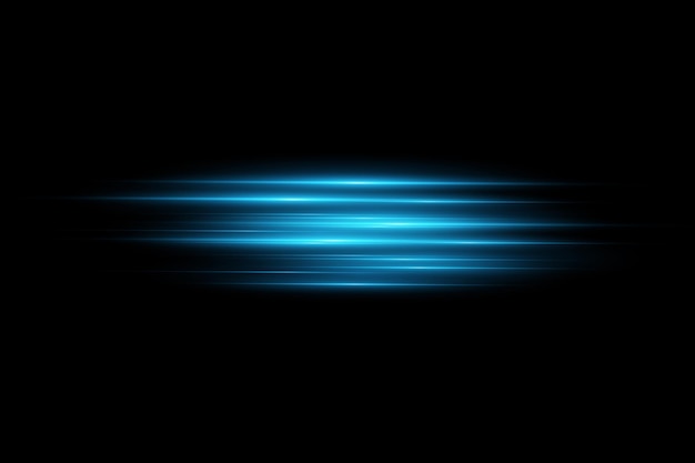 Vectorillustratie van een blauwe kleur Lichteffect Abstracte laserstralen van licht Chaotische neonstralen