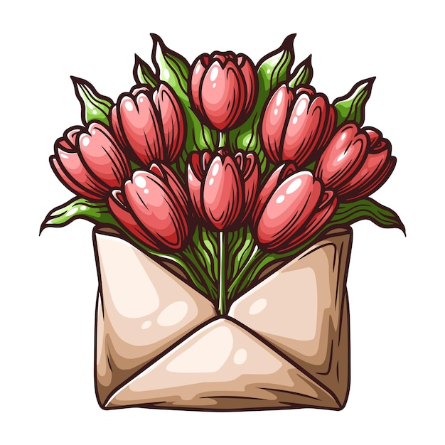 Vectorillustratie van een boeket bloemen