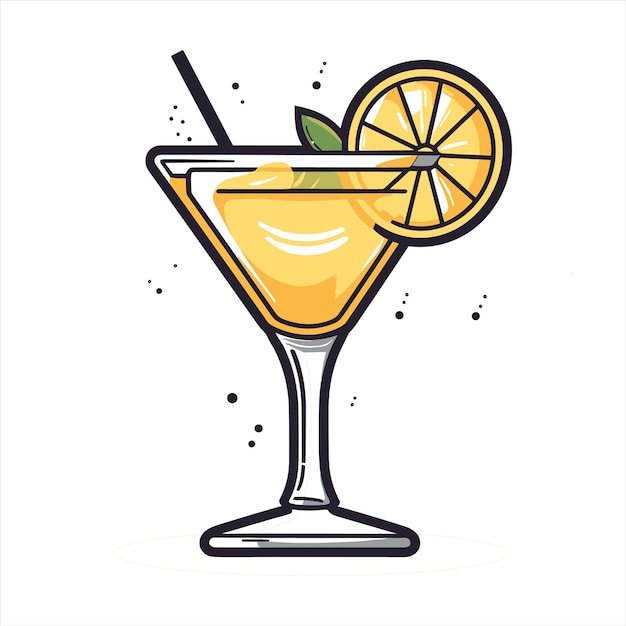 Vector vectorillustratie van een cocktailglas
