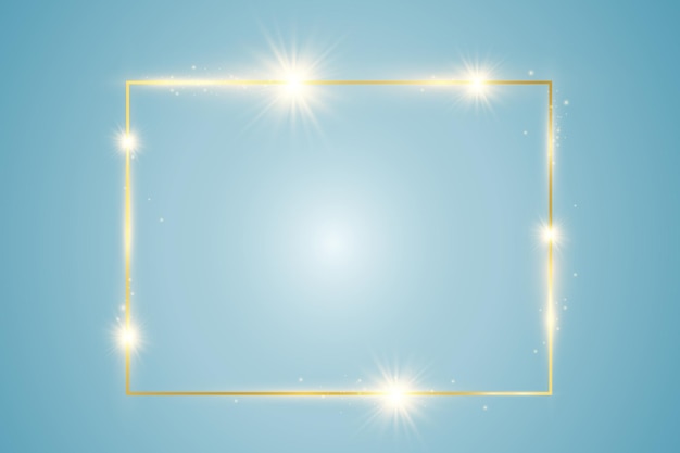 Vectorillustratie van een gouden frame.
