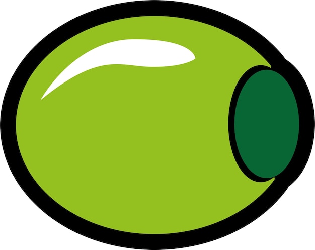 Vectorillustratie van een groene olijf