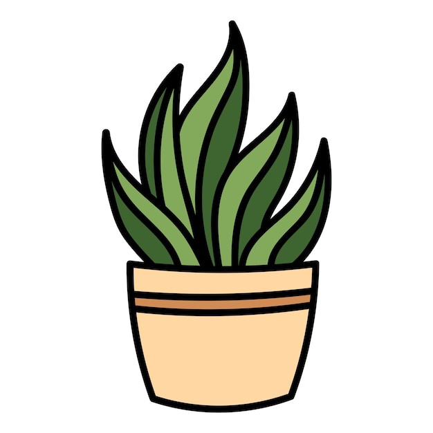 Vectorillustratie van een heldere cactus plat schattig