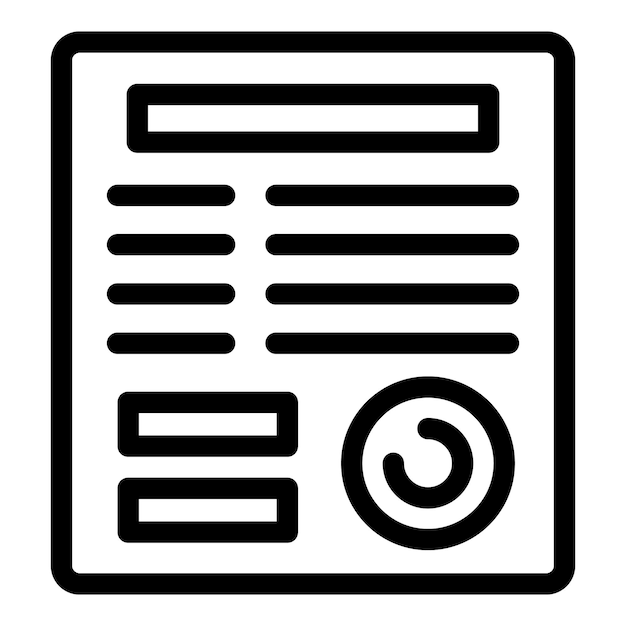 Vectorillustratie van een icoon met een ondertekend contract- of juridisch akkoorddocument