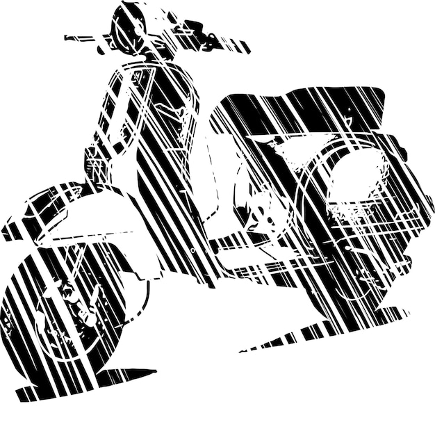 Vectorillustratie van een italiaanse scooter
