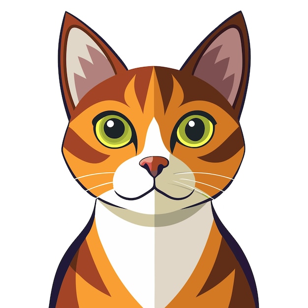 Vectorillustratie van een kat close-up geschikt voor veel ontwerpen