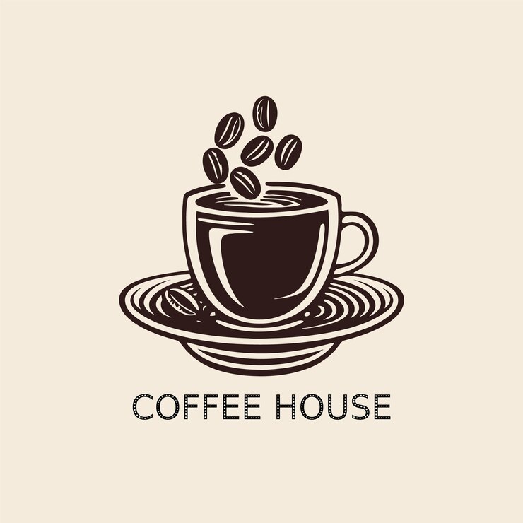 Vectorillustratie van een koffiekopje met verse koffiebonen