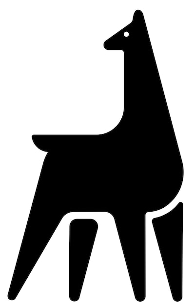 vectorillustratie van een lama op een transparante achtergrond