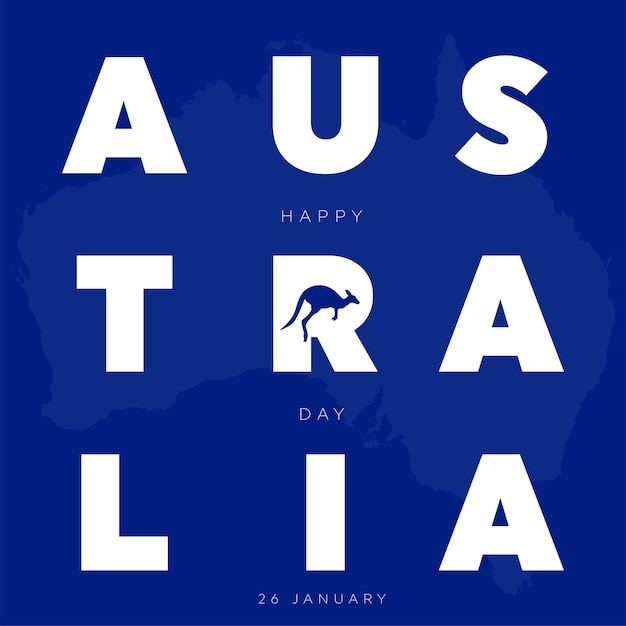 Vector vectorillustratie van een mooie achtergrond voor happy australia day.