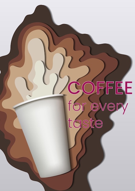 Vectorillustratie van een reclameposter van koffie naar uw smaak Schets voor creativiteit