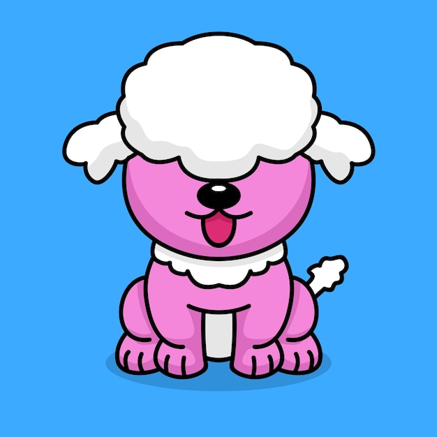 Vectorillustratie van een schattige en schattige puppy