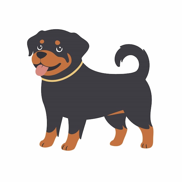 Vectorillustratie van een schattige hond voor kinderboeken