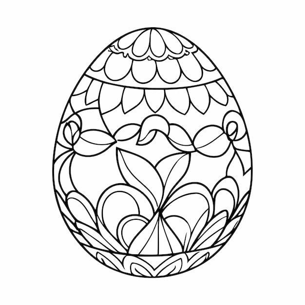 Vectorillustratie van een schattige Paastekens voor kleurpagina