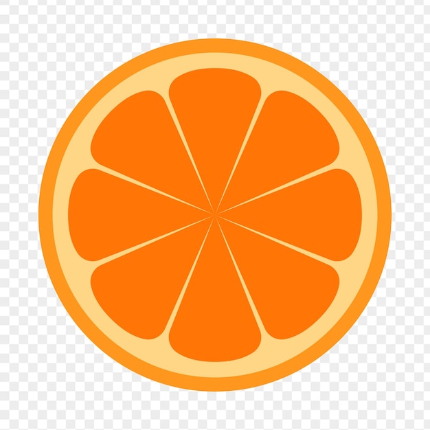 Vectorillustratie van een sinaasappel op een doorzichtige achtergrond