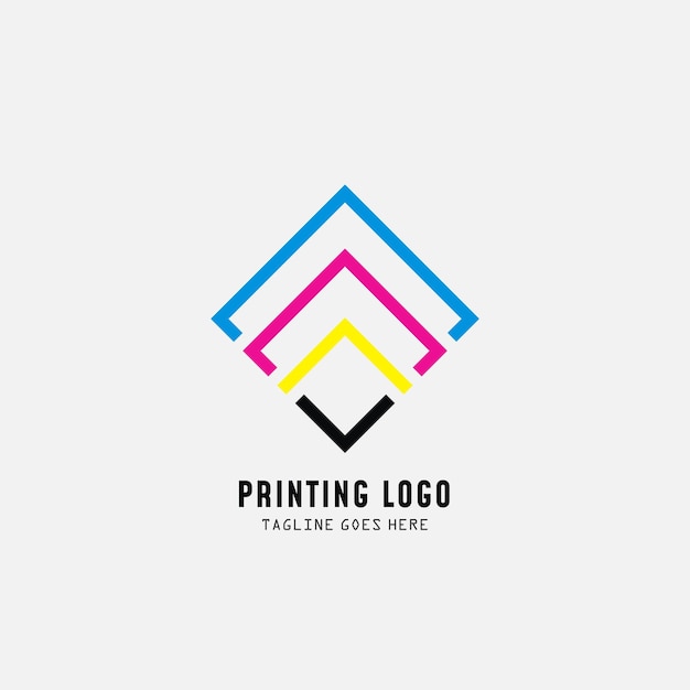 Vectorillustratie van een sjabloon voor het ontwerpen van logo's voor digitale druk en druk