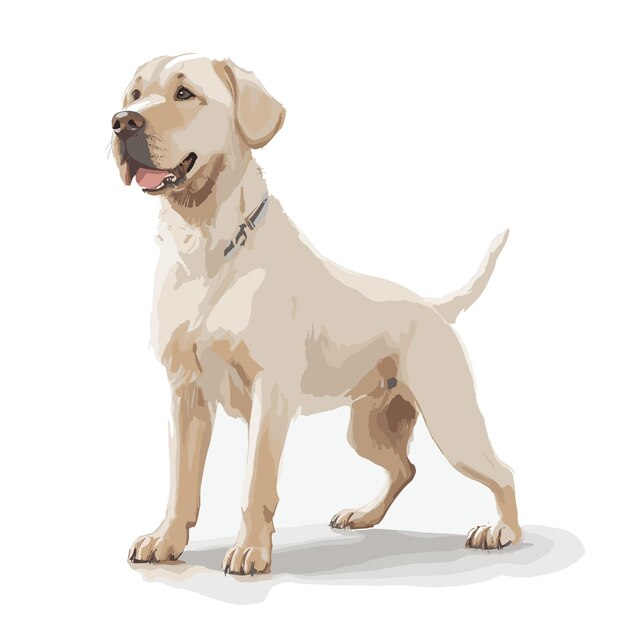 Vectorillustratie van een speelse Labrador Retrieverhond