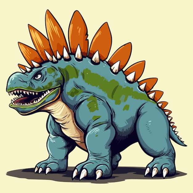 Vectorillustratie van een Stegosaurus-dinosaurus
