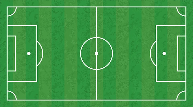 Vectorillustratie van een voetbalveld op gras