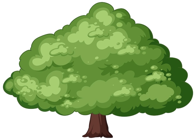 Vector vectorillustratie van een weelderige groene boom