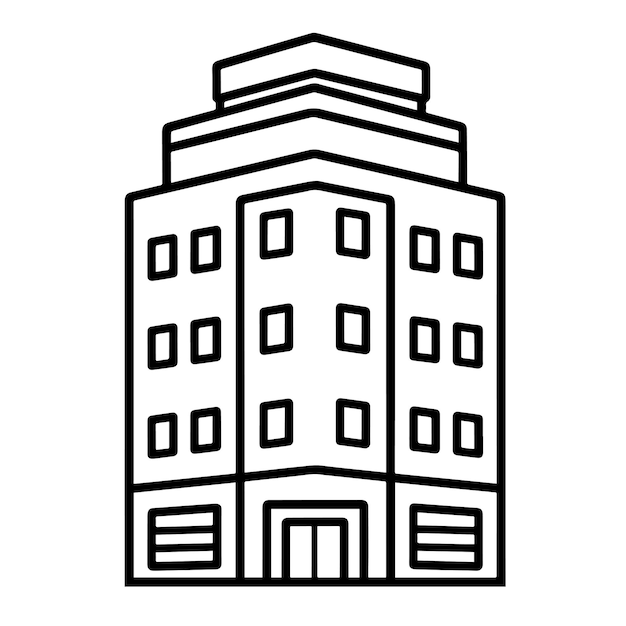 Vectorillustratie van een winkelgebouw omtrek icoon ideaal voor winkelfront projecten