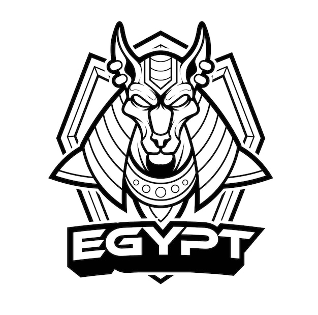 Vectorillustratie van Egyptische logo sjabloon