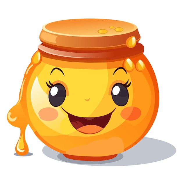 Vectorillustratie van emoji van de honingpot