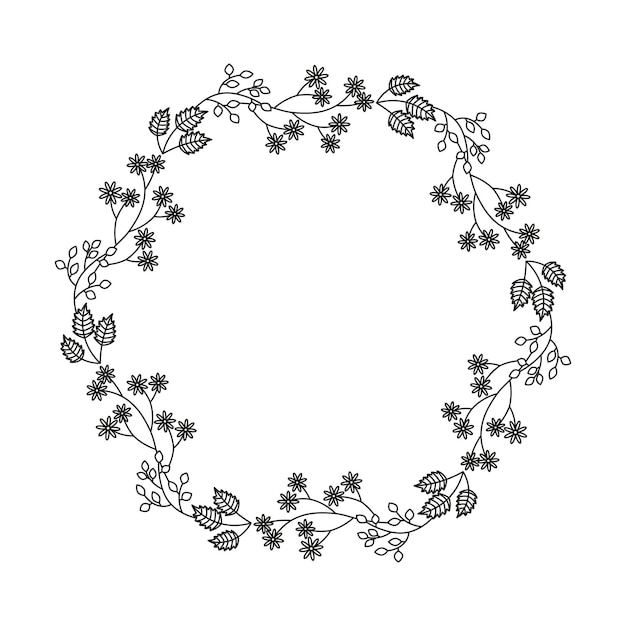 Vector vectorillustratie van frame met bloem