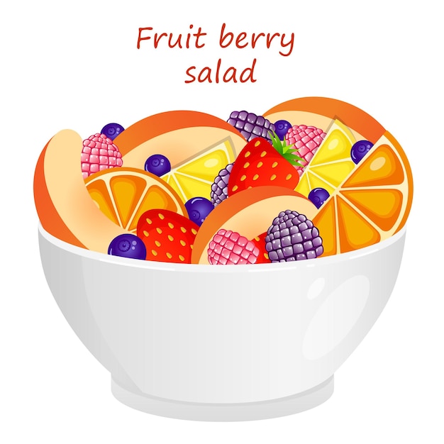 Vector vectorillustratie van fruitsalade