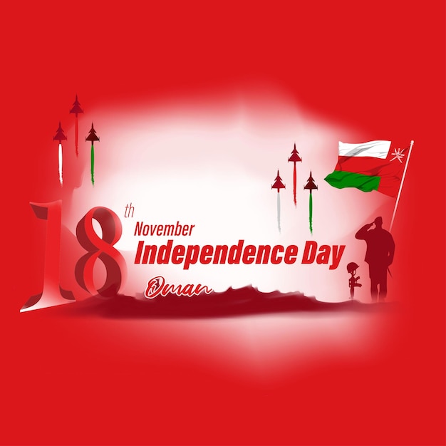 Vectorillustratie van gelukkige oman-onafhankelijkheidsdag