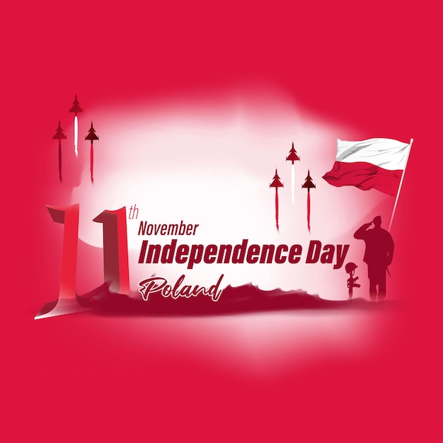 Vectorillustratie van gelukkige onafhankelijkheidsdag van Polen