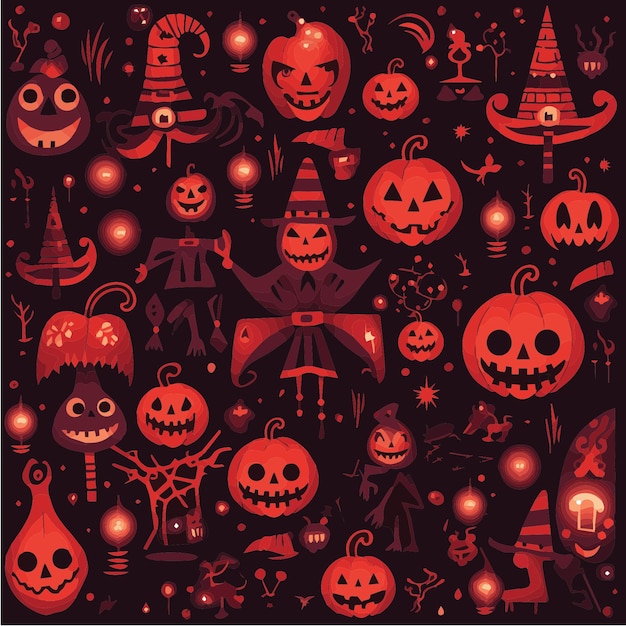 vectorillustratie van Halloween patroon voor achtergrond