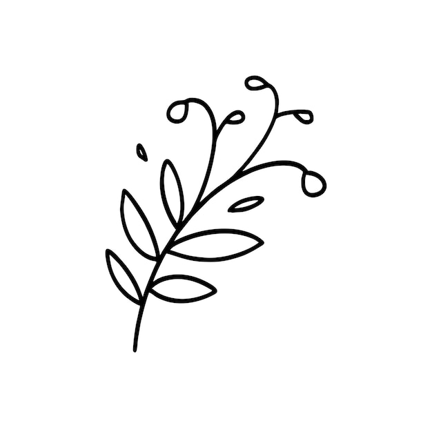 Vectorillustratie van Hand getrokken Floral schets Doodle kunststijl voor bruiloft uitnodiging-1