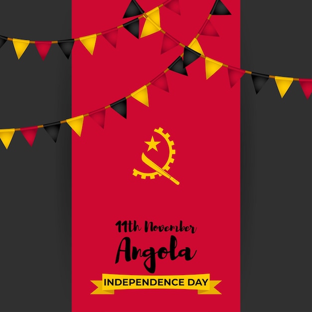 Vectorillustratie van happy angola independence day