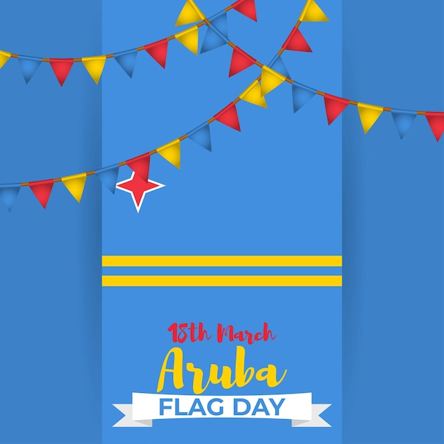 Vectorillustratie van Happy Aruba Flag Day