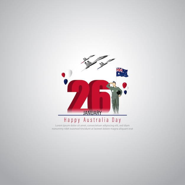 Vectorillustratie van happy australia day