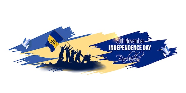 Vectorillustratie van Happy Barbados Onafhankelijkheidsdag patriottische banner