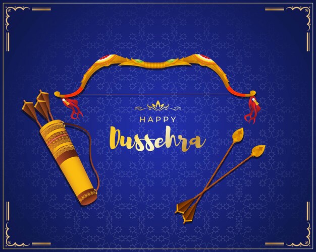 Vectorillustratie van happy dussehra-groet