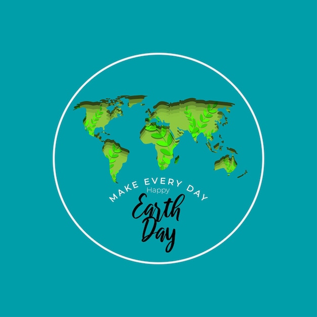 Vector vectorillustratie van happy earth day