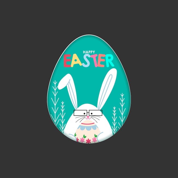 Vectorillustratie van Happy Easter wensen groet