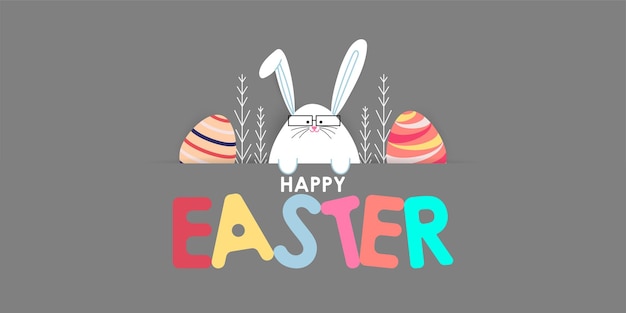 Vectorillustratie van Happy Easter wensen groet