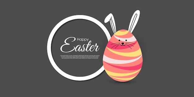 Vectorillustratie van Happy Easter wensen groet
