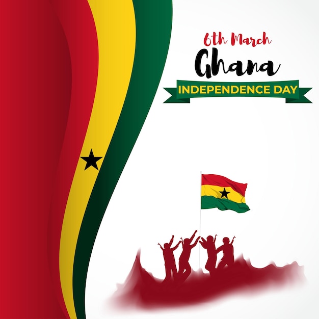 Vectorillustratie van Happy Ghana Independence Day