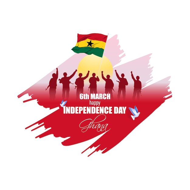 Vectorillustratie van happy ghana independence day